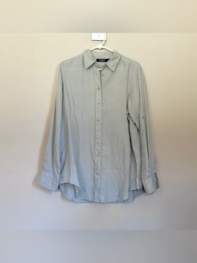 Ralph Lauren Light Sage Green Button Down Top Womens
